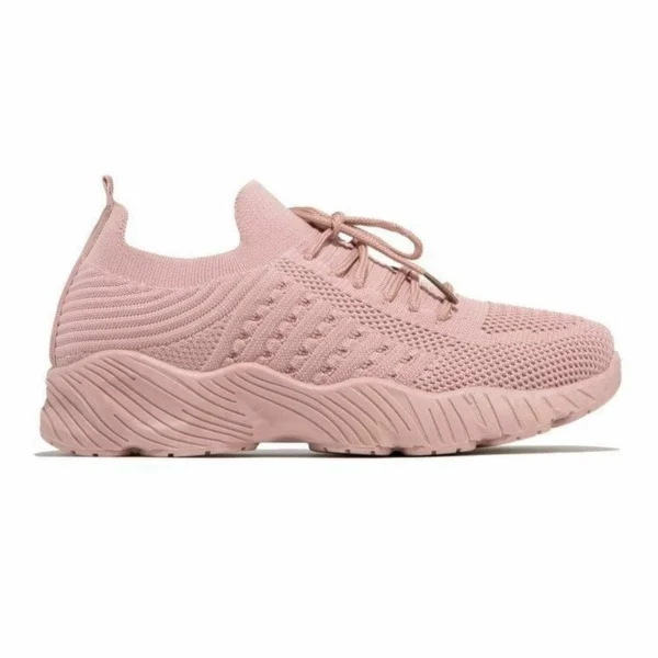 Women's Trainers Athletic Shoes Breathable Shoe Elastic Fabric Running Sports Shoes